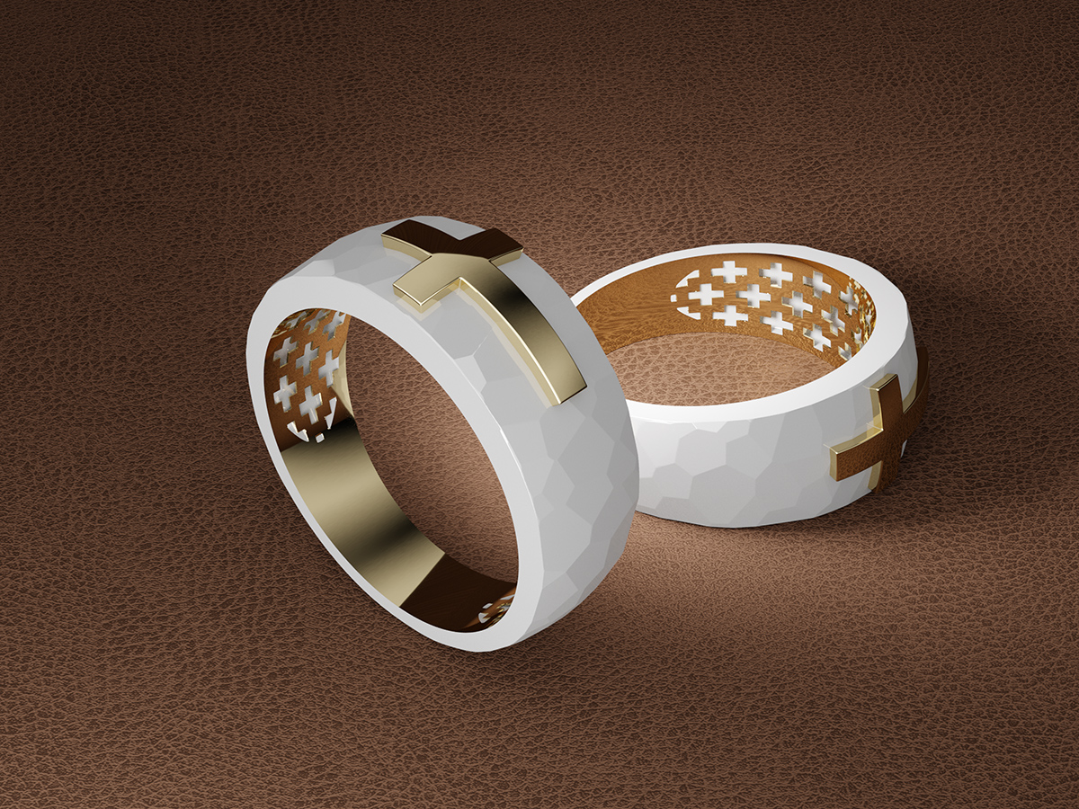 Ceramic and Gold. Custom Jewellery Design.